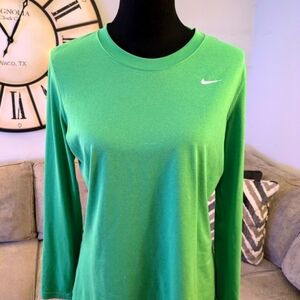 Nike Women's Vibrant Green Long Sleeve Tee